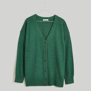 Madewell V-Neck Relaxed Cardigan - Deep Sea Green